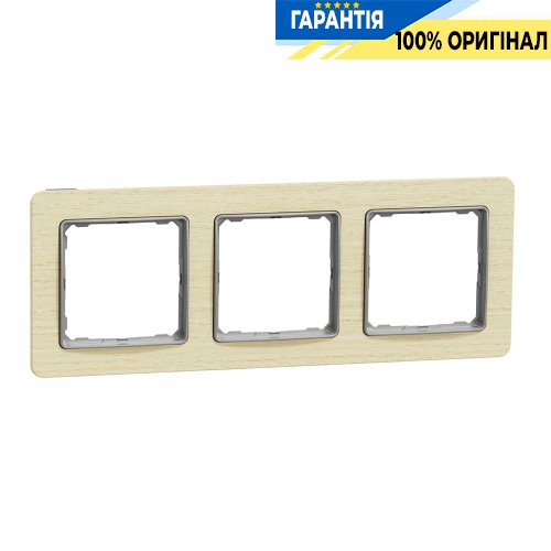 Рамка 3-я. Schneider Electric «Sedna Elements» SDD380803 (цвет - береза)