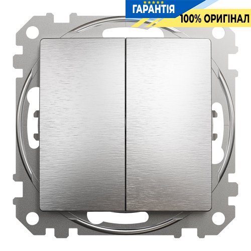 Переключатель 2-кл Schneider Electric «Sedna Elements» SDD170108 (цвет - матовый алюминий)