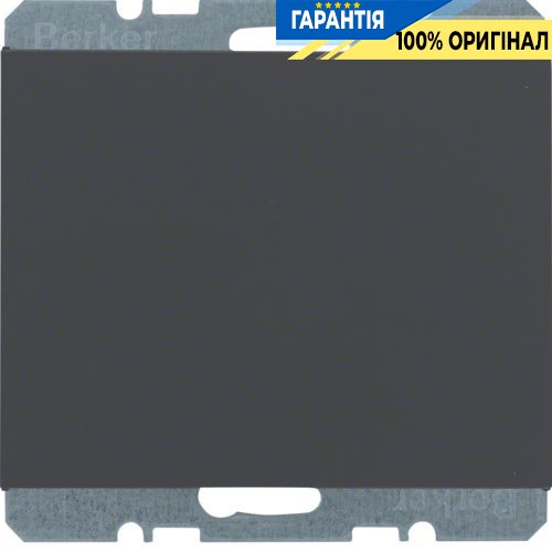 Заглушка з центральною панеллю, з цоколем, антрацит, Berker K.1 6710457006
