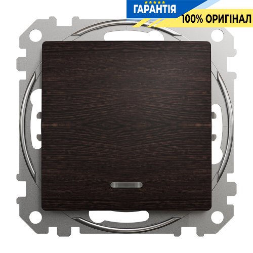 Вимикач з підсвічуванням 1-кл Schneider Electric Sedna Elements SDD181101L (колір - венге)