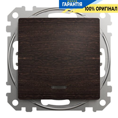 Переключатель с подсветкой 1-кл Schneider Electric «Sedna Elements» SDD181106L (цвет - венге)