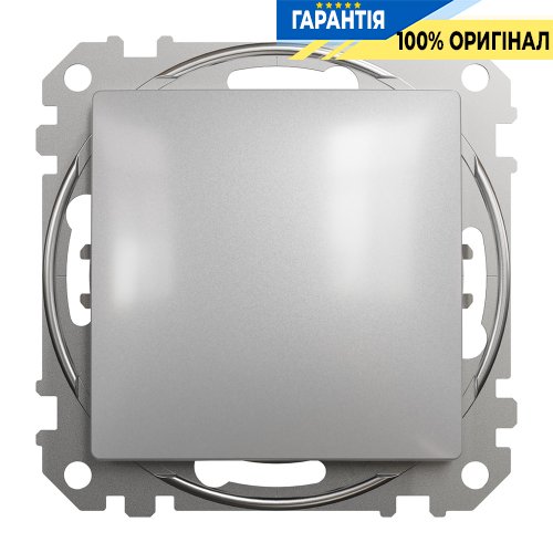 Кнопочный переключатель 1-кл Schneider Electric «Sedna Design» SDD113116 (цвет - алюминий)