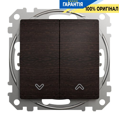 Кнопочный выключатель для жалюзи 2-кл Schneider Electric «Sedna Elements» SDD181114 (цвет - венге)