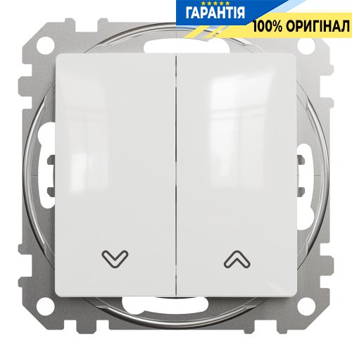 Выключатель для жалюзи 2-кл Schneider Electric «Sedna Design» SDD111104 (цвет - белый)