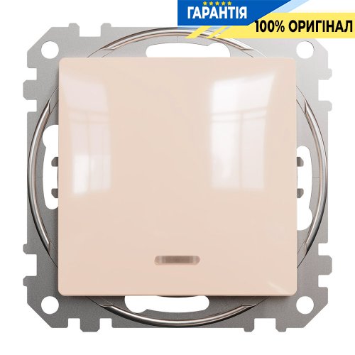 Вимикач з підсвічуванням 1-кл Schneider Electric «Sedna Design» SDD112101L (колір - бежевий)