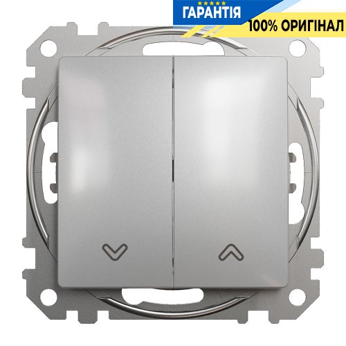 Выключатель для жалюзи 2-кл Schneider Electric «Sedna Design» SDD113104 (цвет - алюминий)