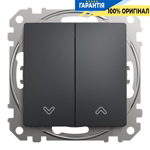 Вимикач для жалюзі 2-кл Schneider Electric Sedna Design SDD114104 (колір - чорний)