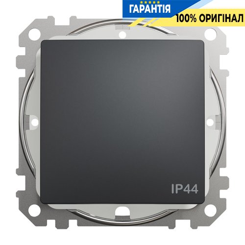 Перемикач 1-кл IP44 Schneider Electric Sedna Design SDD214106 (колір - чорний)