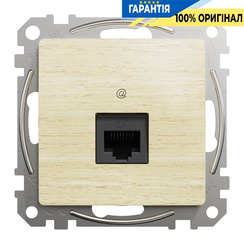 Компьютерная розетка RJ45 кат. 5е UTP Schneider Electric «Sedna Elements» SDD180451 (цвет - береза)