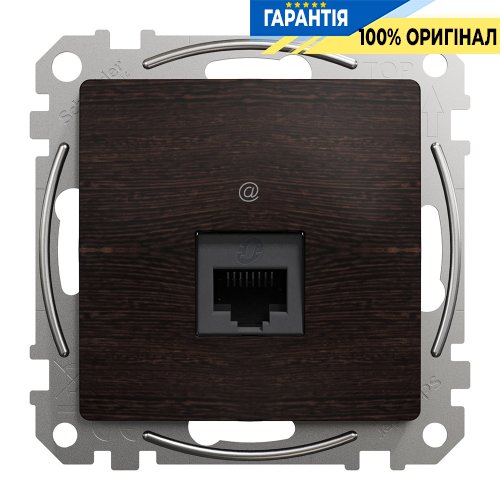 Комп'ютерна розетка RJ45 кат. 5е UTP Schneider Electric «Sedna Elements» SDD181451 (колір - венге)