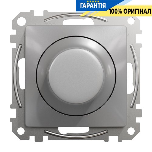 Універсальний поворотний димер для Led ламп Schneider Electric «Sedna Design» SDD113502 (колір - алюміній)