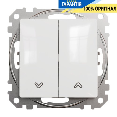 Кнопочный выключатель для жалюзи 2-кл Schneider Electric «Sedna Design» SDD111114 (цвет - белый)