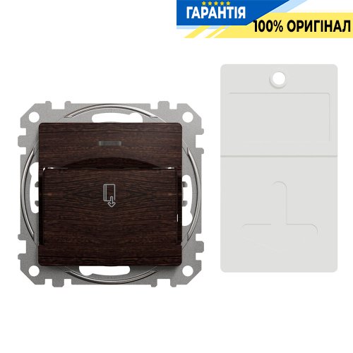 Картковий вимикач 10А, Schneider Electric Sedna Elements SDD181121 (колір - венге)