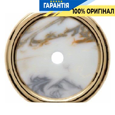 Накладка для поворотних вимикачів середня, біла - декор під мармур, Berker PALAZZO 109510
