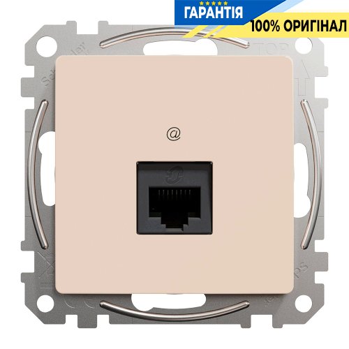 Комп'ютерна розетка RJ45 кат. 6 UTP Schneider Electric Sedna Design SDD112461 (колір - бежевий)