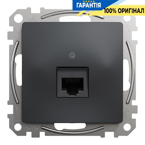 Комп'ютерна розетка RJ45 кат. 6 UTP Schneider Electric Sedna Design SDD114461 (колір - чорний)