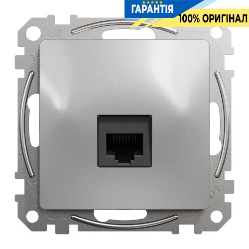 Комп'ютерна розетка RJ45 кат. 6 UTP Schneider Electric Sedna Design SDD113461 (колір - алюміній)