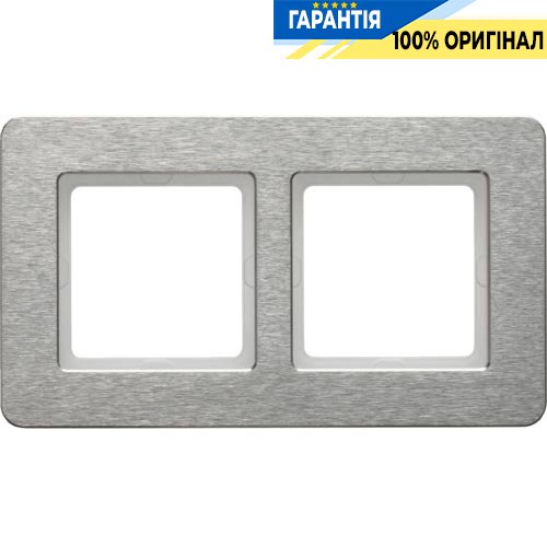 Рамка Berker Q.7 10226083, 2-а горизонтальна нержавіюча сталь