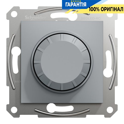 Поворотный LED диммер RC 3-370Вт Schneider Electric Asfora EPH6800162 сталь
