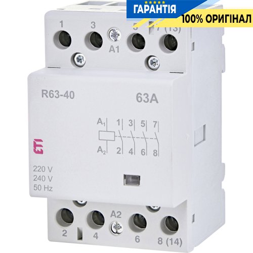 Контактор 4НВ, 63А, 230V AC,R 63-40 ETI 2463450, тихий режим