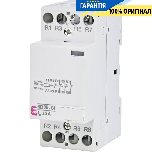 Контактор 4НЗ, 25А, 230V/AC/DC, RD 25-04 ETI 2464016