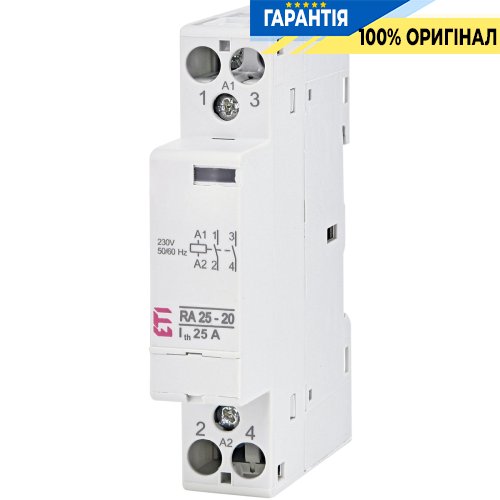 Контактор 2НО, 25А, 230V/AC, RA 25-20 230V AC ETI 2464093
