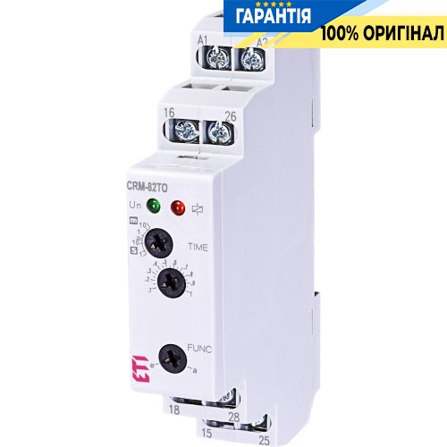 Реле затримки вмик./вимик CRM-82TO 12-240V AC/DC (2x8A AC1) ETI 2470074