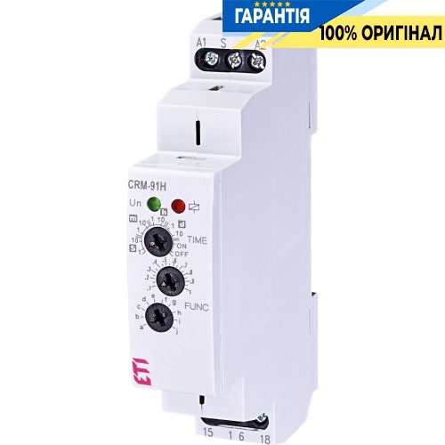 Багатофункціональне реле часу CRM-91H 230V (1x16A AC1) ETI 2470070