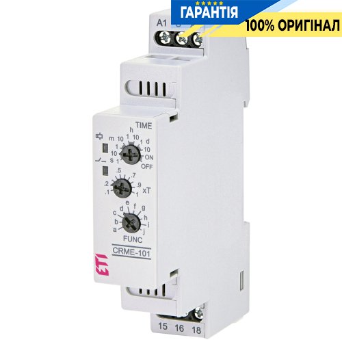 Багатофункціональне реле часу CRME-101 (12-240V AC/DC, 1x16A AC1) ETI 2471557