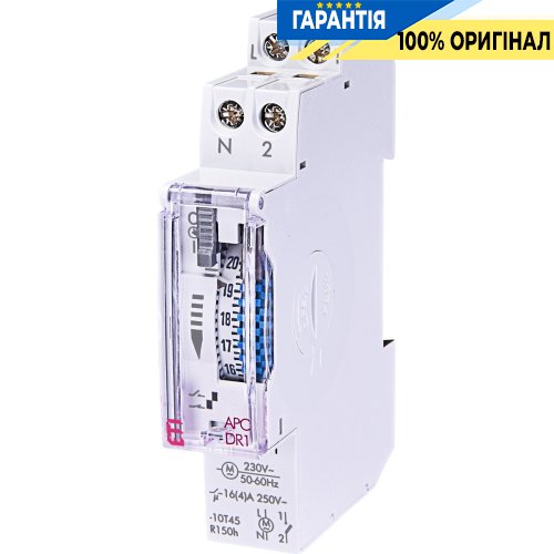 Електромеханічне реле часу APC-DR1 (добове з резервом роботи) ETI 2472002
