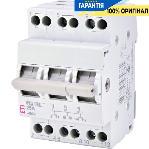 Перемикач навантаження ETI SSQ 325 "1-0-2", 3p 25A 2421434
