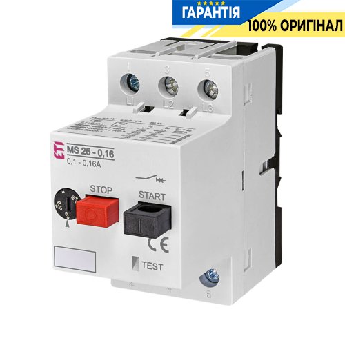 Автоматический выключатель защиты двигателя MS25-0,16 ETI 4600010