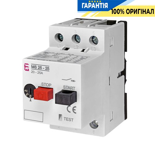 Автоматический выключатель защиты двигателя MS25-25 ETI 4600320
