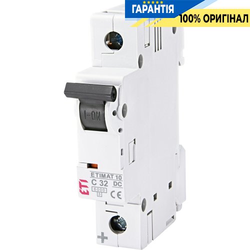 Автоматический выключатель ETIMAT 10 DC 1p C 32A 6kA ETI 2137719