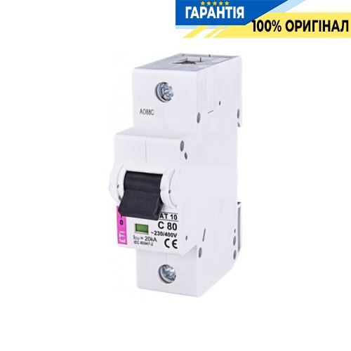 Автоматический выключатель ETI ETIMAT 10 1p B 10А (10 kA) 2121714