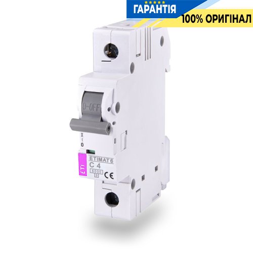 Автоматичний вимикач ETI ETIMAT 6 1p C 13А (6 kA) 2141515