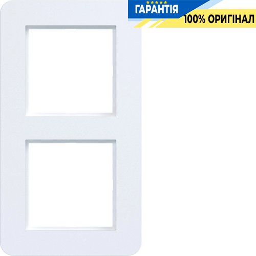 Рамка 2-постова Hager C.8 WAD9200WM світло-біла матова