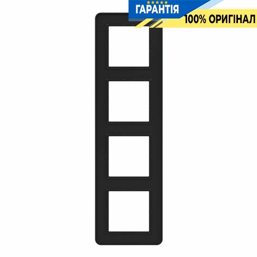 Рамка 4-местна вертикальна Hager C.8 WAD9400ALV шліфований алюміній матовий
