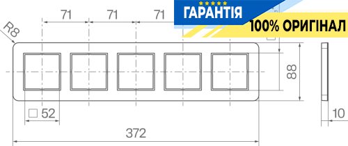 Рамка 5-постовая Hager C.8 WAD9500GBG глянцевое черное стекло