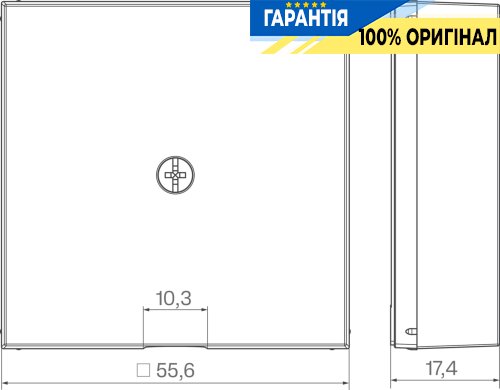 Накладка для механізму кабельного виходу Hager WAF4400BM чорний матовий