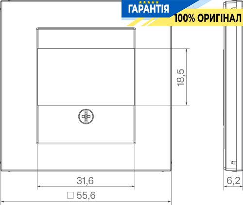 Центральная плата Hager WAF1104BM для розеток TAE, USB и динамиков, черный матовый