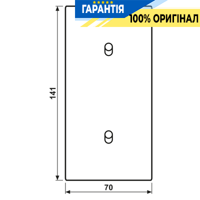 Накладка 2-позиційна для вимикача з двома тумблерами «циліндр» вертикальна JUNG LC12-20R0225 оранжевий clair (32081)