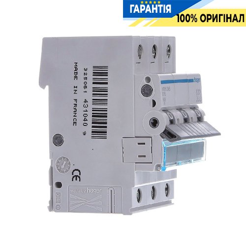 Автоматический выключатель Hager 3-полюсный, 16A , B, 6kA, MBN316