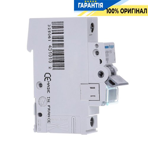 Автоматический выключатель Hager 1-полюсный, 10A, C, 6kA, MCN110