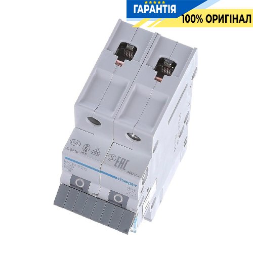 Автоматичний вимикач Hager 2-полюсний, 25A, C, 6kA, MCN225