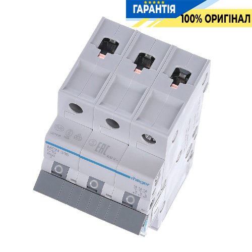 Автоматический выключатель Hager 3-полюсный, 20A, C, 6kA, MCN320