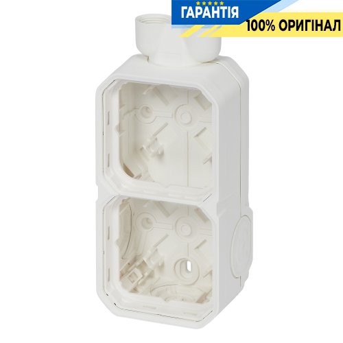 Коробка накладная 2-постовая с двойным вводом Legrand Plexo New 069866L белая