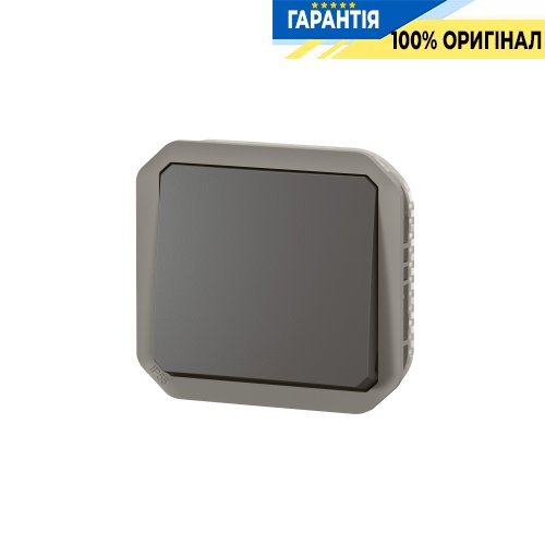 Переключатель 1-клавишный 10А 250В механический Legrand Plexo New 069801L антрацит