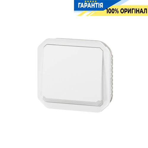 Кнопка с подсветкой 1-кл. 10А/250В с переменным механизмом Legrand Plexo New 069616L белая