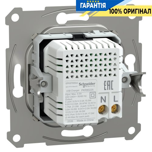 Розетка USB тип A+C 21 Вт Asfora Schneider Electric EPH2700569 бронза